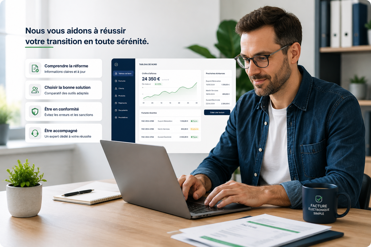 Guide facture électronique 2026 pour artisans, commerçants, TPE et PME
